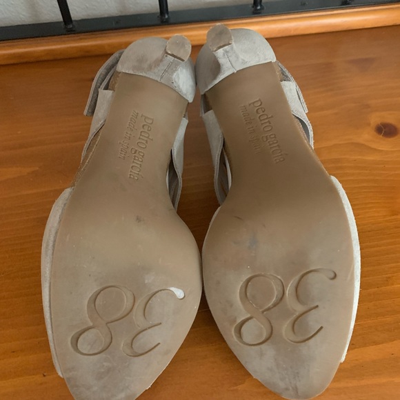 Pedro Garcia Pamela Suede Slingback Sandals Size 38 US 8 - Picture 9 of 16